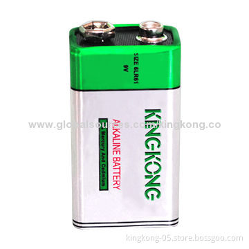 High-quality 9V Alkaline Dry Battery with Aluminum Jacket, OEM Services Available